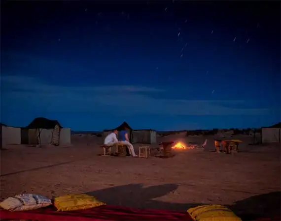 Nuit bivouac Mhamid Maroc